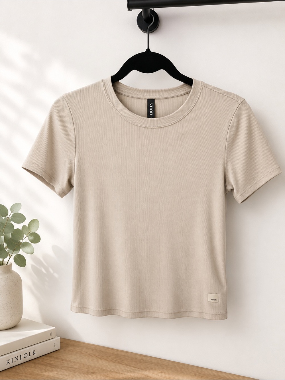 Vuori Women's Classic Crewneck Tee in Beige